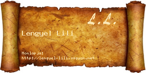 Lengyel Lili névjegykártya